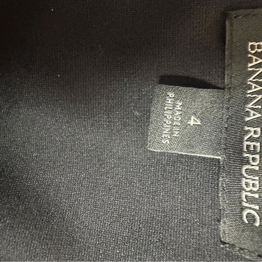 Banana Republic Black Mini Dress with Flounce Hem, Size 4, MSRP $119 - Picture 4 of 6
